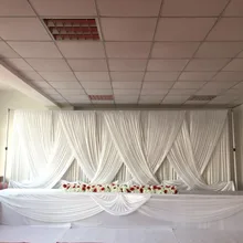 1 шт. 20 футов L* 30 дюймов H дизайн ледяной шелк стол плинтус Swag для украшения свадьбы