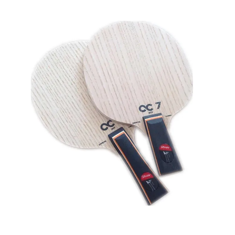 

Professional table tennis rackets 7 pure wood add table tennis ball base blade cc7 configuration