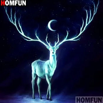 

HOMFUN Full Square/Round Drill 5D DIY Diamond Painting "Cartoon deer" 3D Embroidery Cross Stitch 5D Home Decor A14142