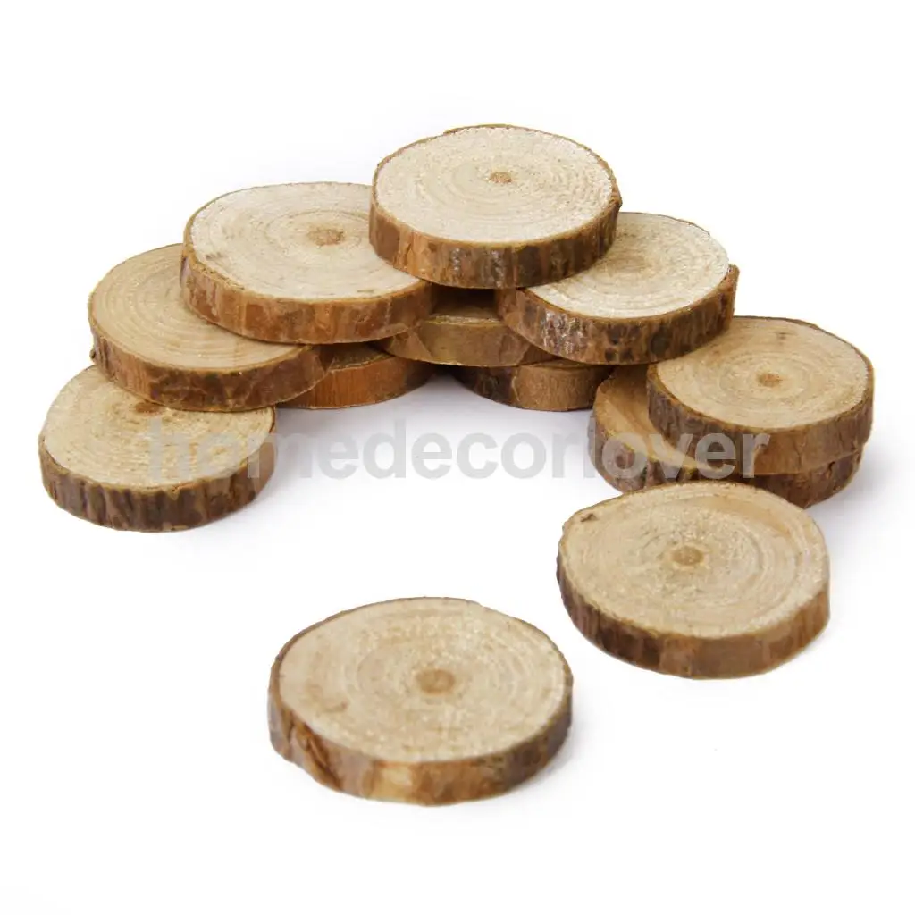 160 Pcs Wood Slices for Craft - Mixed Different Natural Wooden Slices for DIY Centerpieces Ornaments