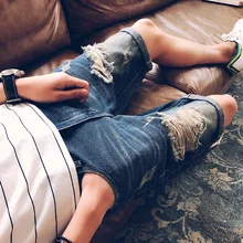 Thintenda мужские джинсовые шорты новые летние обычные повседневные джинсы длиной до колена шорты-бермуды мужские джинсовые шорты с дырками