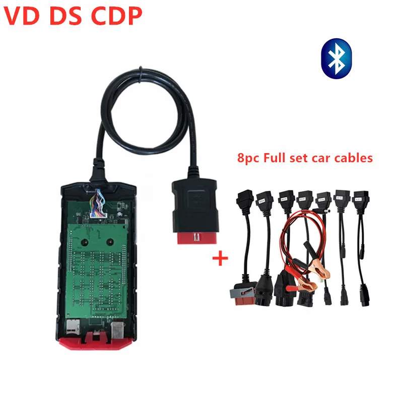 

2016R0/2015R3 have keygen VD TCS CDP PRO PLUS with bluetooth scan OBD OBD2 dignostic tool for car& trucks+8pc full set car cable