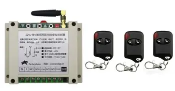 

New DC12V 24V 36V 48V 10A 2CH Wireless RF Remote Control Switch 3*cat eye Transmitter+1*Receiver for Appliances Gate Garage Door