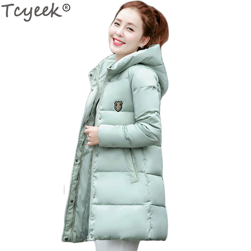 

Tcyeek 2019 New Long Parkas Female Women Winter Coat Thick Cotton Winter Jacket Womens Outerwear Parkas for Women Winter Outwear