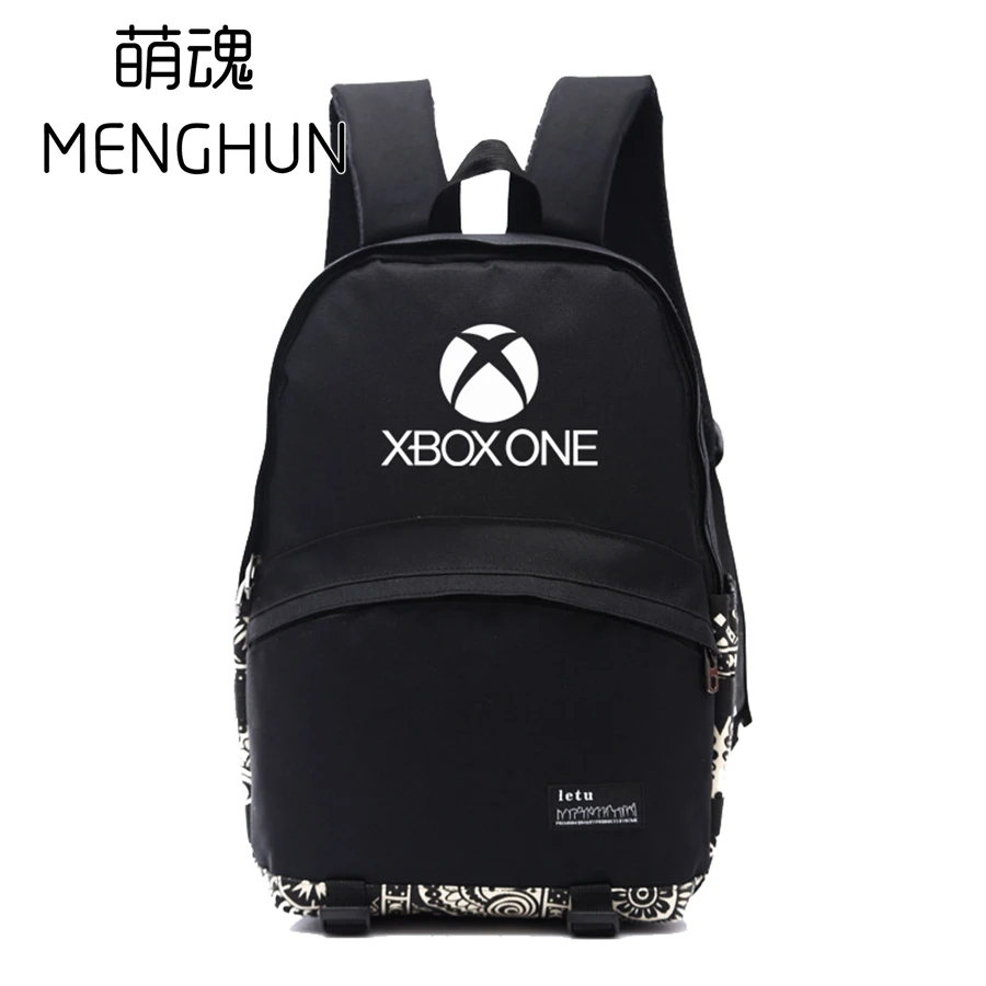 Игровой консоли Xbox one концепция поклонников игры повседневная одежда рюкзаки черный рюкзак из игры X box Логотип печати рюкзак NB143