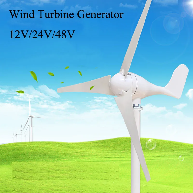 

Free Shipping Wind Turbine Wind Generator 12V 24V Wind Energy Generator 400W Windmill with Controller