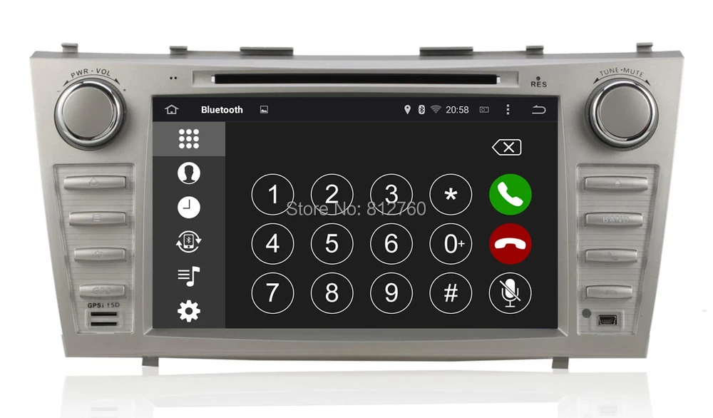 Discount Octa Core HD 1024X600 Android 8.1 Car DVD Player For Toyota Camry 2007 2008 2009 2010 2011 GPS Navigation Radio BT Stereo system 6
