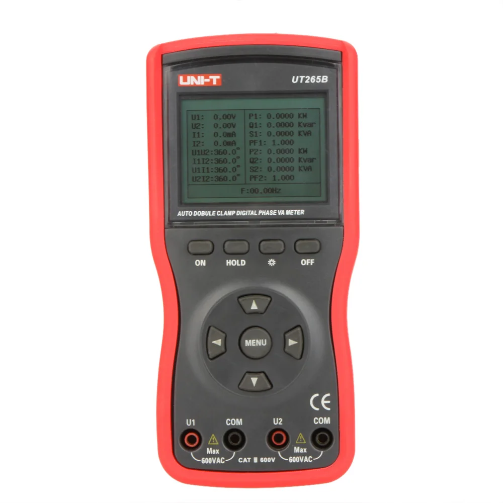 UNI-T UT265B Auto Double Clamp Digital Phase Meter VA Volt Ammeter UT265B Intelligent Double Clamp Phase Digital Voltammeter UNI-T UT265B Auto Double Clamp Digital Phase Meter VA Volt Ammeter UT265B Intelligent Double Clamp Phase Digital Voltammeter