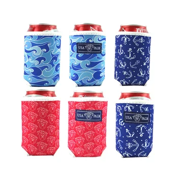 

200pcs Sport Ball Lattice Color Neoprene Beer Coolies For 12oz Cans And Bottles Drink Coolers DIY Custom Wedding Party