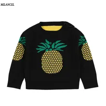 MILANCEl свитера для девочек осень свитер для мальчиков Детский Пуловер ананас одежда для маленьких девочек campure/мальчиков вязаный свитер