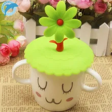 LINSBAYWU милые противопылевые силиконовые чашки крышка кофе всасывающее Уплотнение Крышка силиконовая герметичная любовь ложка Новинка