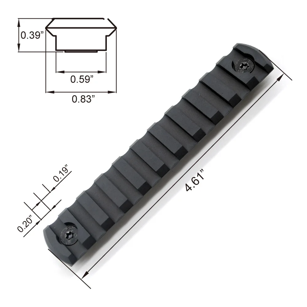 TriRock 5/7/9/11/13 Слоты M-lok Пикатинни разделы черный анодированный для M-lok свободном направляющая для ствольной накладки Системы