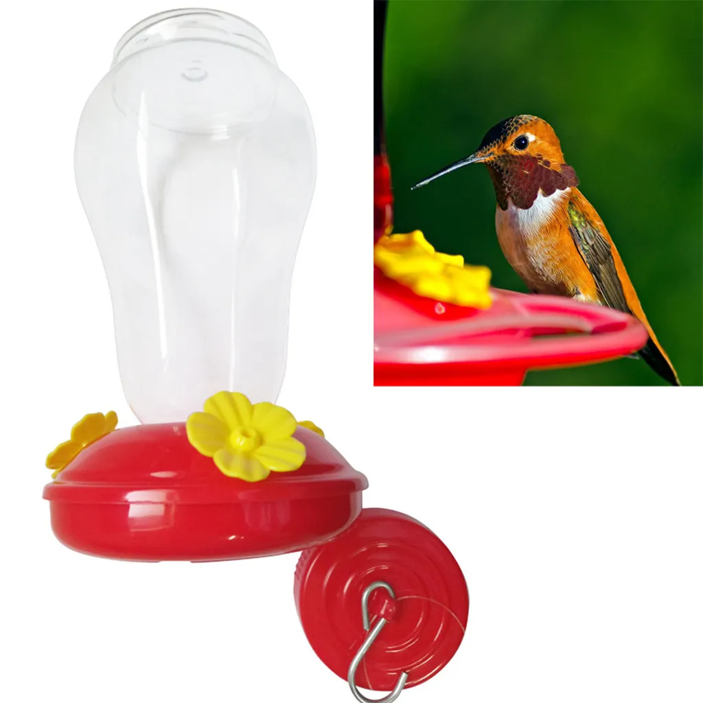 Бутылочка с широким горлом для кормушки для птиц, садовая пластиковая Цветочная железная крючок, кормушка для птиц#15