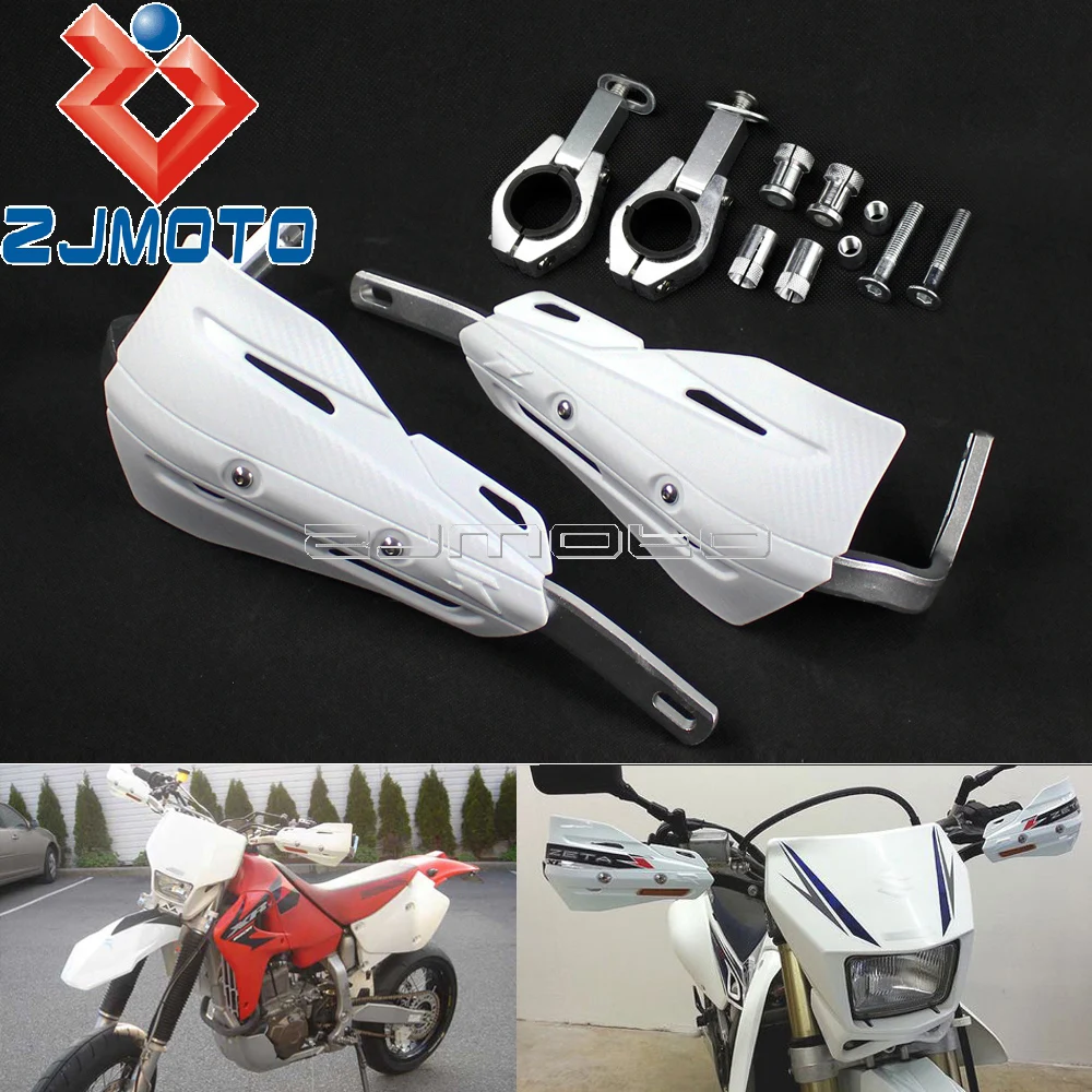 

ZJMOTO White Aluminum 1-1/8" Dirt Bike MX Dirtbike ATV Motorcycle Brush Bar Hand Guards Handguard Free Shipping