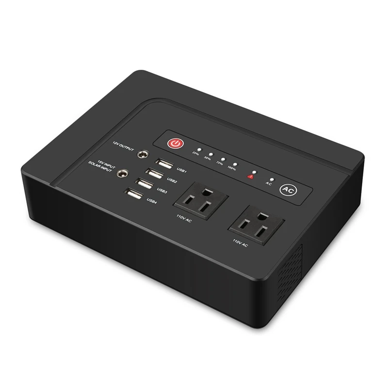 

110V 42000mA Portable Power Bank Generic AC/DC Solar USB Socket Energy Storage Power Supply