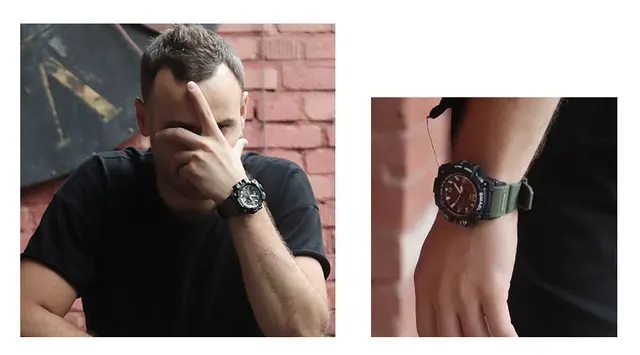 Men Military Watch 50m Waterproof Wristwatch LED Quartz Clock Sport Watch Male relogios masculino 1545 Sport S Shock Watch Men -