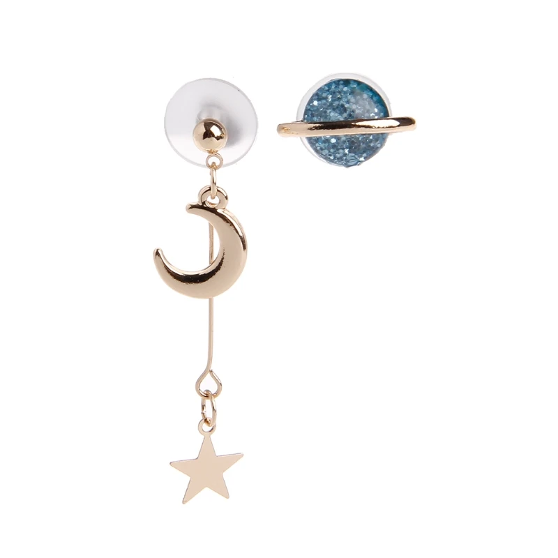 

2018 Preety Blue Universe Planet Earth Moon Star Irregular Drop Earrings For Women Jewelry M-shine A10_20