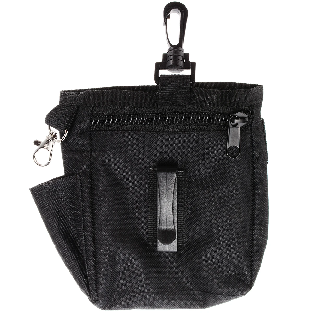 Portable Black Pet Dog Puppy Training Treat Snack Bag Feed Bait Food Pouch Belt Bags For Walking Running Traveling