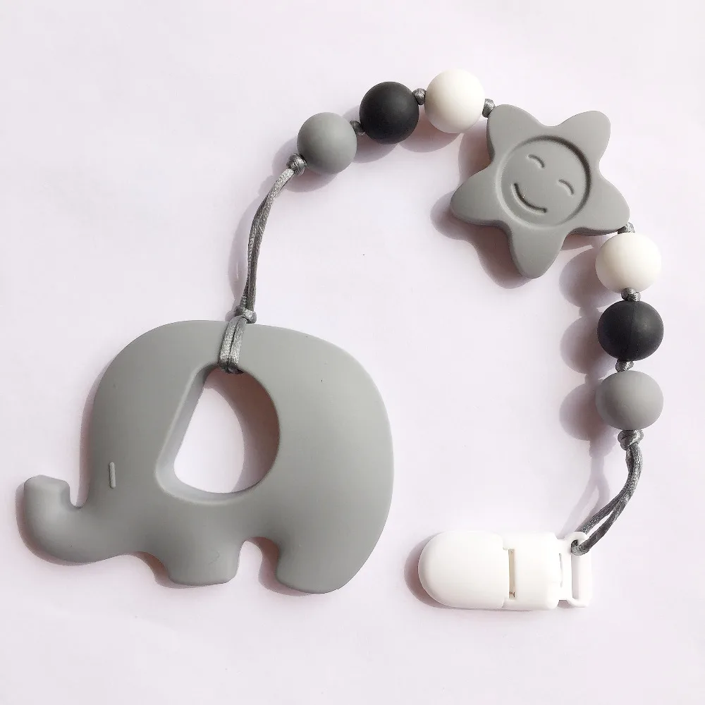 Buy Newest Silicone baby Teething pendant clips