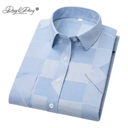 DAVYDAISY 2019 Новое поступление высокое качество Летняя мужская рубашка рубашки с короткими рукавами человек рубашка принтом мужской бренд