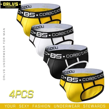 

BS 4PC/LOT Men Underwear Sexy Brief Solid Soft Underpants Modal Sexy Underwear Men Briefs hombre Shorts Cueca Cotton Briefs