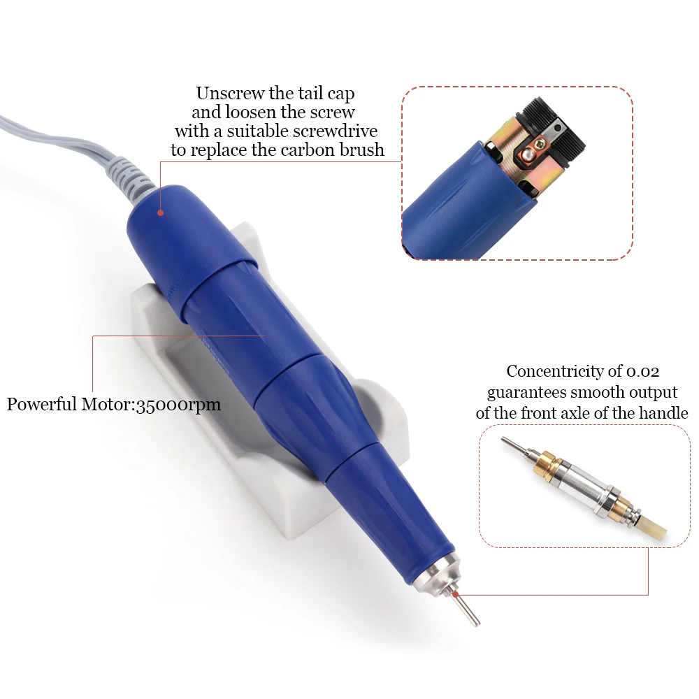 Strong 210 105L 65W 35000RPM Electric Nail Drill Machine 210 Model Handpiece Manicure Pedicure Nail
