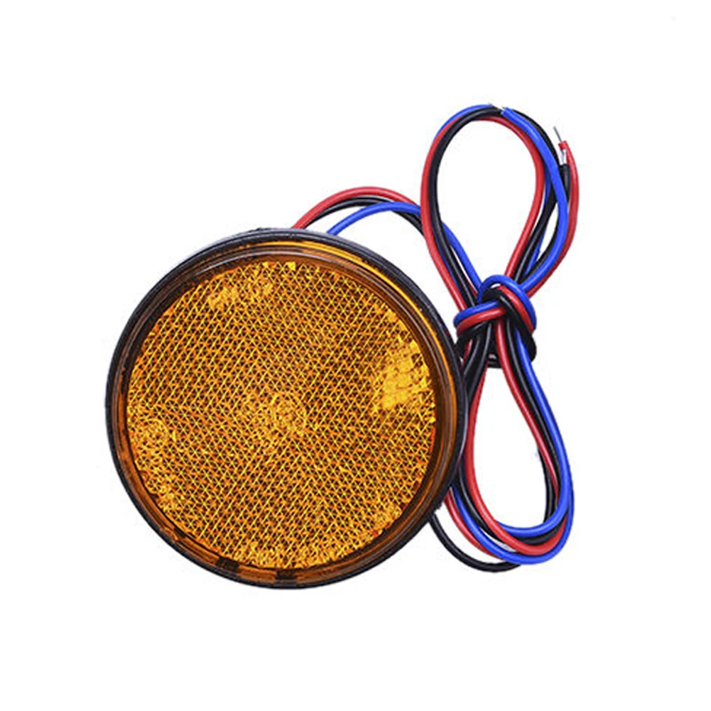 12В Круглый автомобиля мотоцикла мопеда задний светодиодный фонарь стоп сигнал