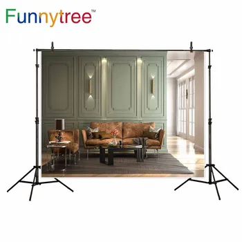 

Funnytree background for photo studio living room sofa modern luxurious photography backdrop photocall photobooth printed