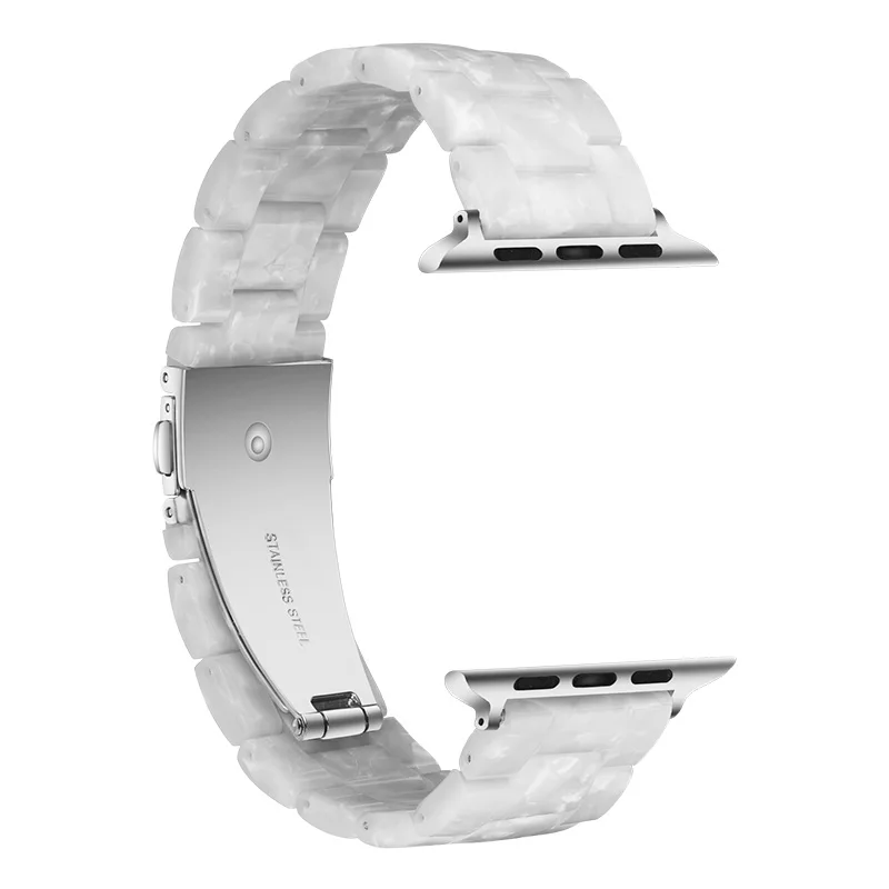 Имитация Керамика ремешок для наручных часов Apple Watch 1/2/3/4/5 38 мм/42 мм наручных часов Iwatch, браслет на запястье смола ремень аксессуары для часов Ремешок для часов - Цвет ремешка: 10