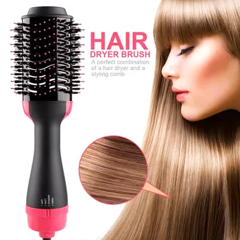 

NEW Negative Ion Generator Hair Curler Straightener Styling Tools Hair Dryer&Volumizer Rotating Hot Air Comb Dropshipping J22