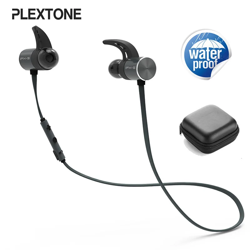Оригинальные Plextone BX343 беспроводные Bluetooth наушники IPX5 водонепроницаемые портативные Hi-Fi бас стерео высокого класса спортивные с микрофоном гарнитура