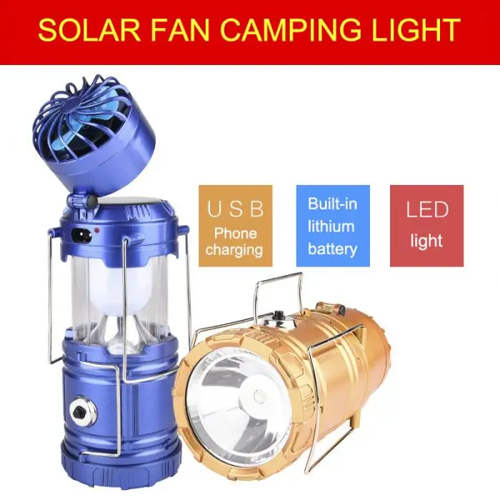 Многофункциональный солнечный фонарик с заряжаемый мини-вентилятор светодиодный фонарь для кемпинга настольная лампа фонарик _ WK