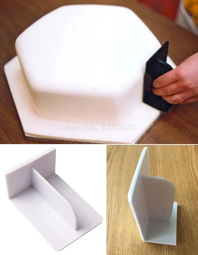 4 вида стилей DIY украшения торта Edger угол Гладкий весло Инструмент глазурь помадка