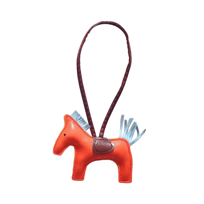 QCOOLJLY Luxury Leather Tassel Key Rings PU Little Horse Keychain Women Handbag Cute Pendant Holder Accessories Wholesale QCOOLJLY Luxury Leather Tassel Key Rings PU Little Horse Keychain Women Handbag Cute Pendant Holder Accessories Wholesale