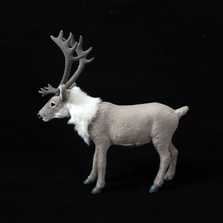bignewsimulationreindeertoypolyethylenefursgraydeerdollgift