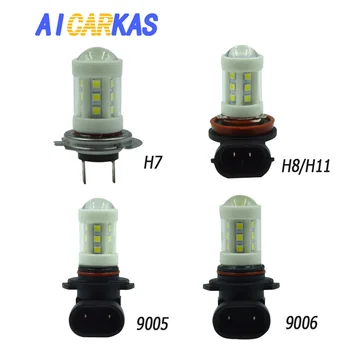 

AICARKAS LED Light Sourcing Extremely Bright Xenon White 18SMD H7 H8 H11 9005 9006 LED Bulbs Daytime Running Headlight Fog Lamp
