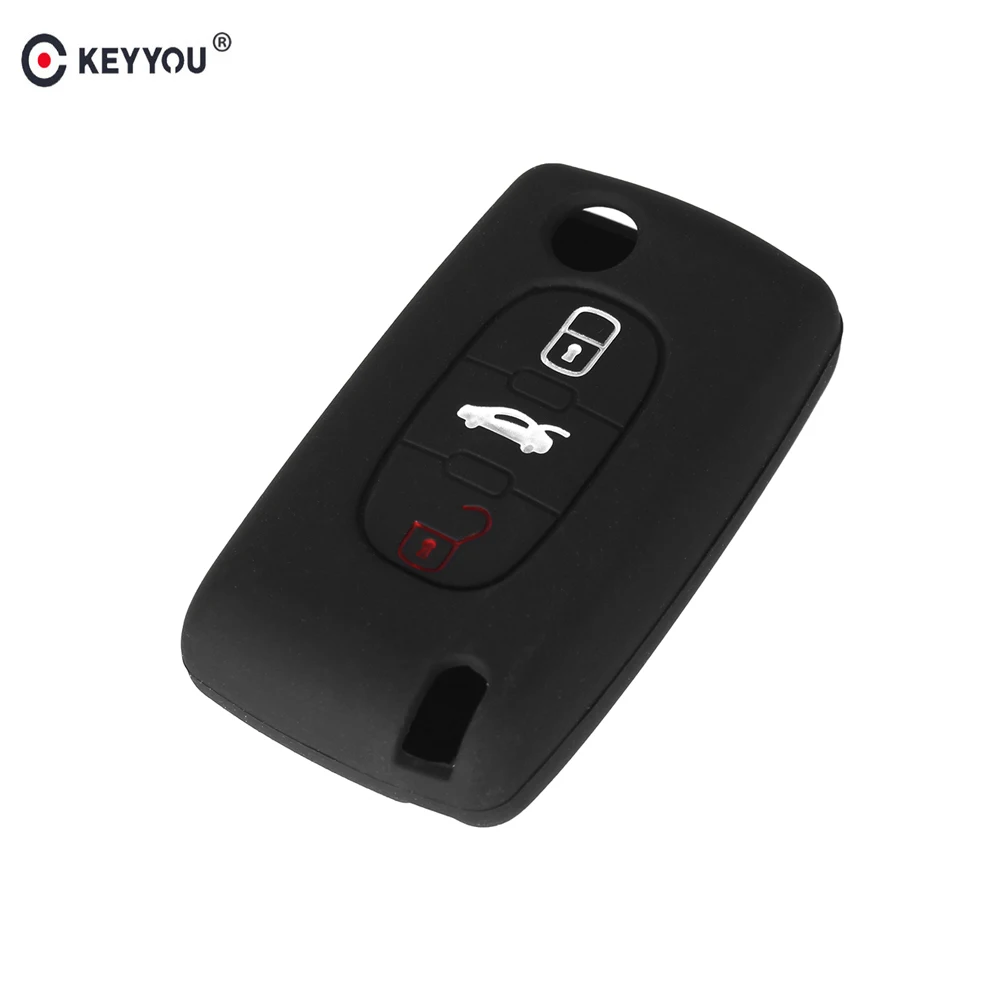 Силиконовый чехол для автомобильного ключа KEYYOU 2 шт./лот защитный с дистанционным