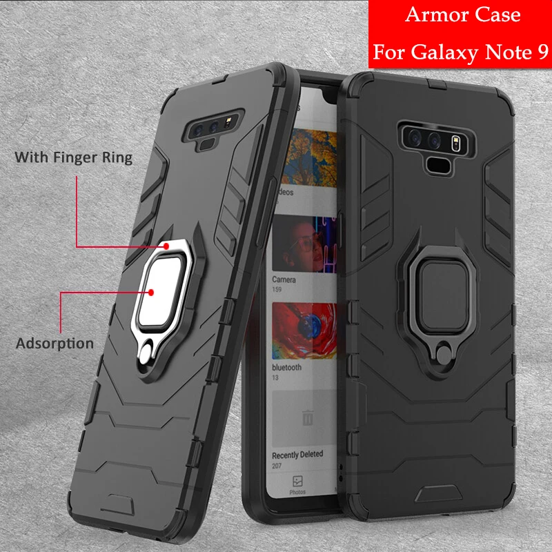 

Luxury Armor Ring Cases for Samsung Galaxy Note 9 8 J2 Pro A8 Plus J4 J6 A7 2018 S8 S9 A6 Plus Anti-Fall Rubber Hard Back Cases