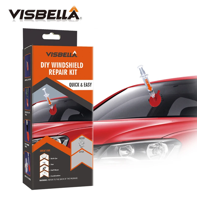 Visbella DIY комплект для ремонта лобового стекла стекло лобового стекла для ремонта автомобиля ручной инструмент наборы царапин чип трещин восстановление окна полировка