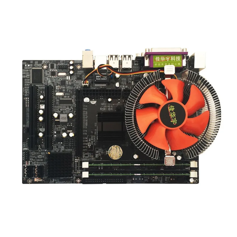 

Motherboard CPU Set With Quad Core 2.66G CPU Core + 4G Memory + Fan ATX Desktop Computer Mainboard Assemble Set