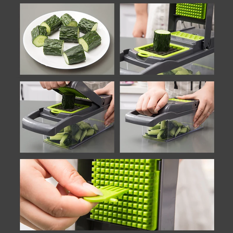 Ceny Siekacz do warzyw krajalnica mandolina z dużym pojemnikiem Spiralizer krajalnica do warzyw Dicer marchewka ziemniaczana tarka akcesoria kuchenne