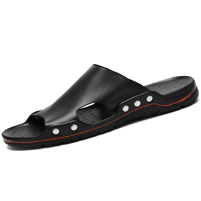 

Summer Men Shoes Fashion PU Flip Flops Beach Slippers Men Slides Casual Shoes Outdoor Clogs Anti-skid Mules Zapatos De Hombre