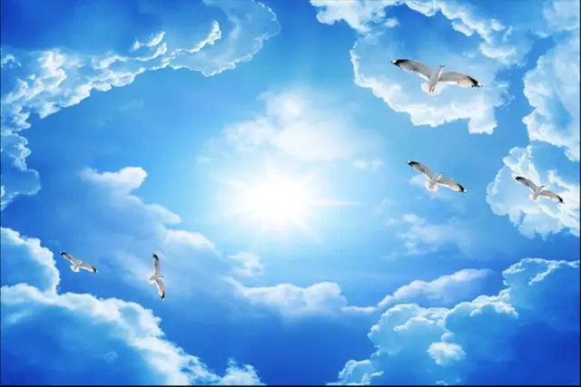 3d wallpaper custom photo non woven wall sticker blue sky