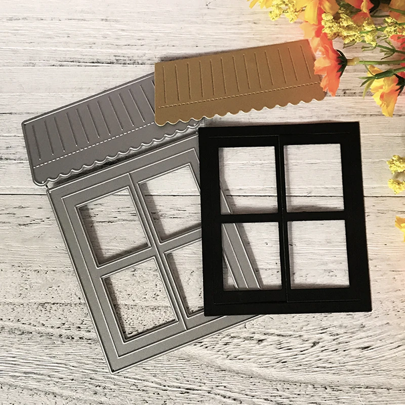 DIY Windowsill Design Cutting Dies Stencil ForCrafts And Scrapbooking Photo Album Embossing Paper Cards Decorative
