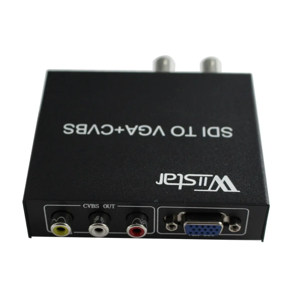 Wiistar SDI в VGA+ AV конвертер с SDI Loop Out SDI в 3RCA адаптер SD HD 3G-SDI для ПК ноутбуков HDTV