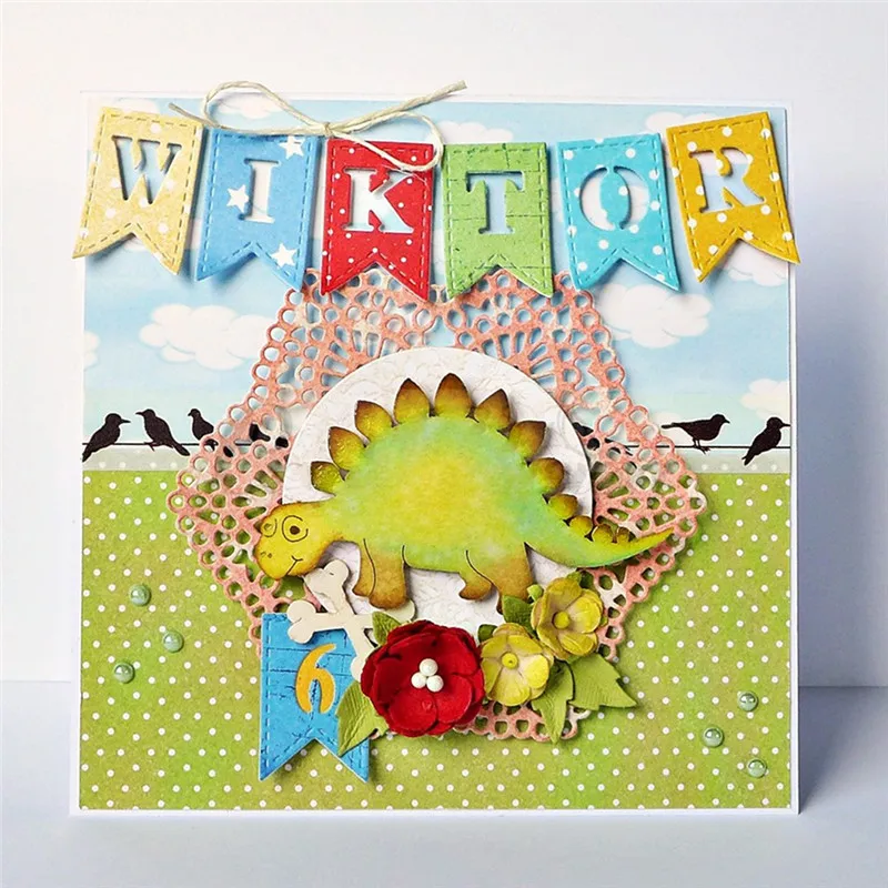 

Naifumodo Alphabet Dies Metal Cutting Dies Scrapbooking Letter Die Cut for Card Making DIY Album Stencil Craft Dies New 2019