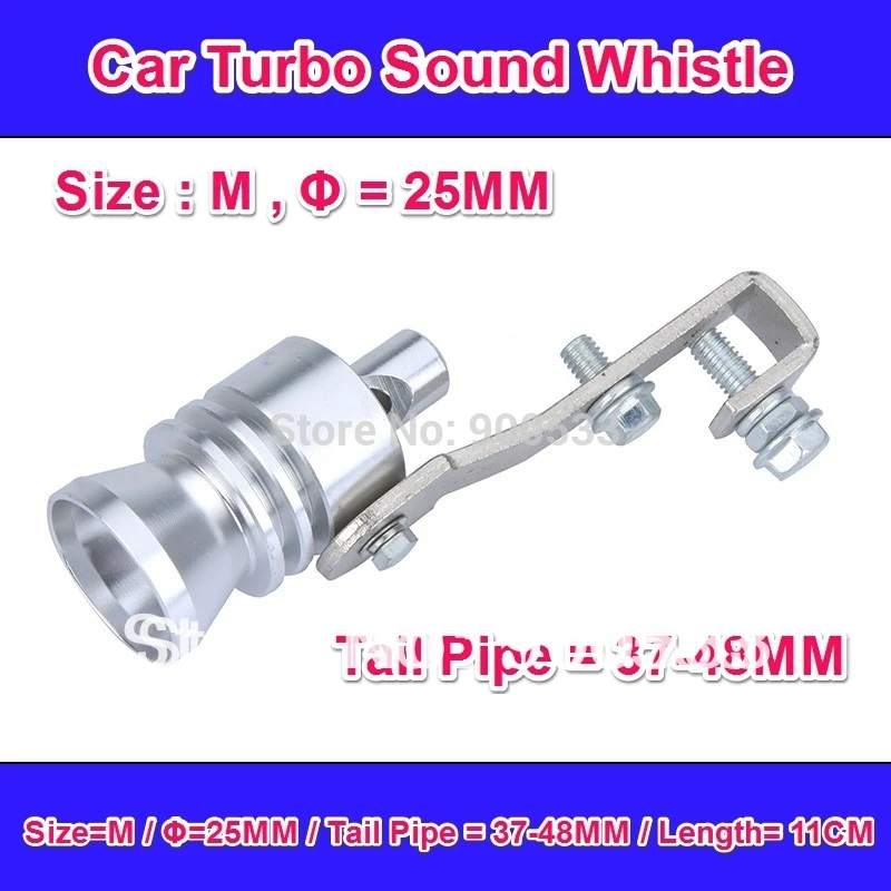 Universal Car Turbo Sound Whistle Exhaust Pipe Blow off Valve Simulator Whistler, Size M