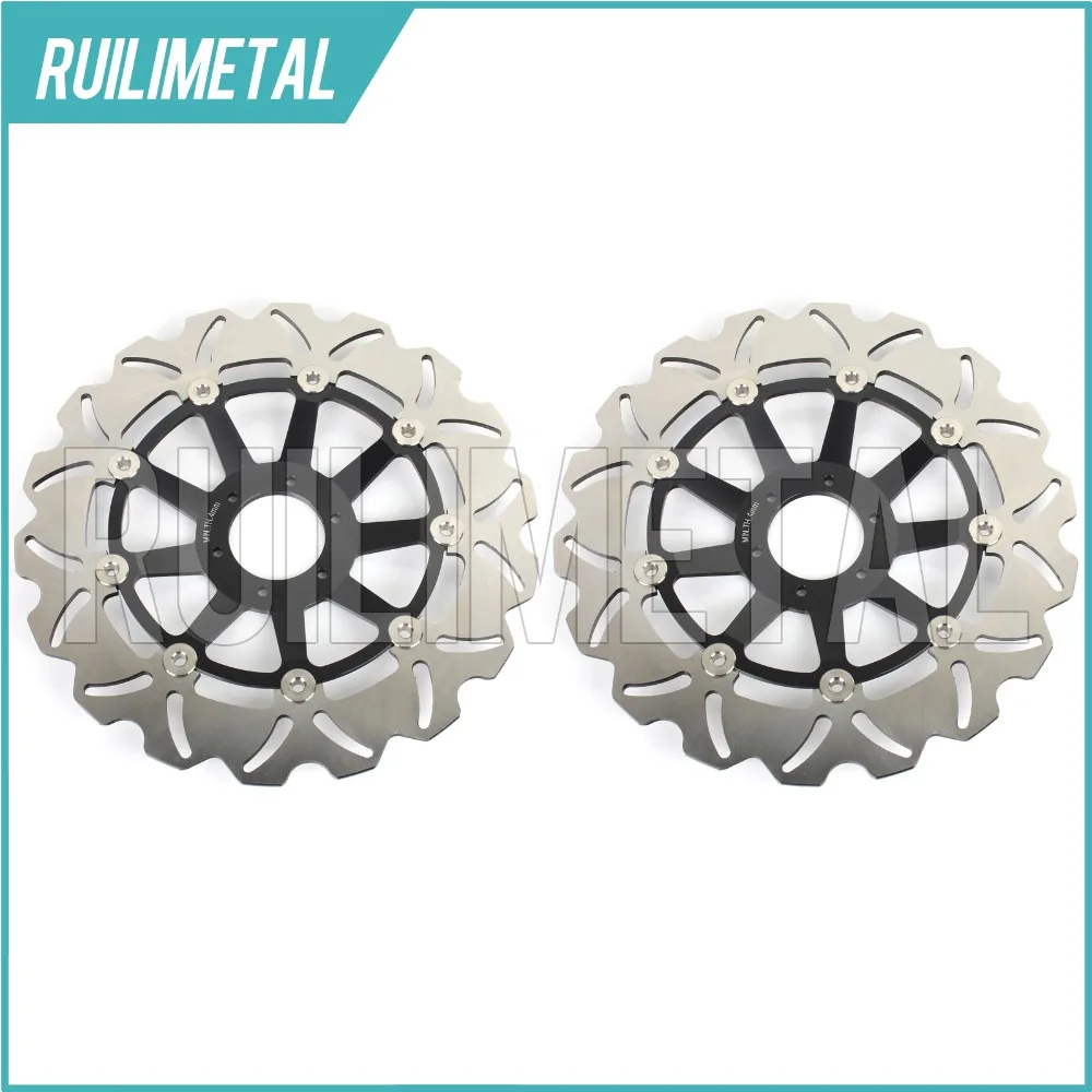 Pair Front Brake Discs Rotors for Honda CBR 1100 XX Blackbird V W 97 98