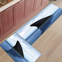 Глубокая морская Акула Плавник 2 шт. дверные коврики для входного пути аксессуары для ванной набор грязи мусора грязи Траппер площади бегунов