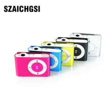 SZAICHGSI 50 шт. мини-клип MP3 плеер дешевые красочные mp3 плееры Поддержка Micro SD/TF карты без розничной коробки посылка